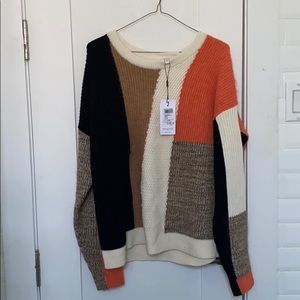 New Reiss London color blocked sweater